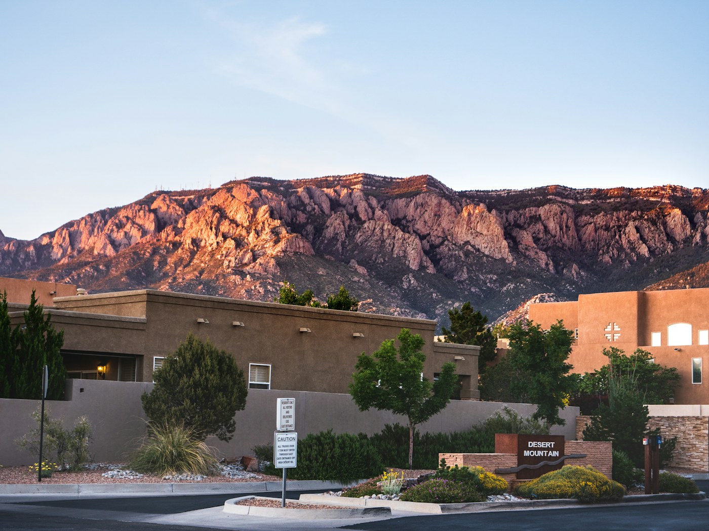 Albuquerque neighborhood with Sandia Mountains in the distance